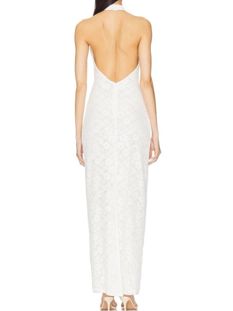 Lovers And Friends White Lace Halter Backless Maxi Dress